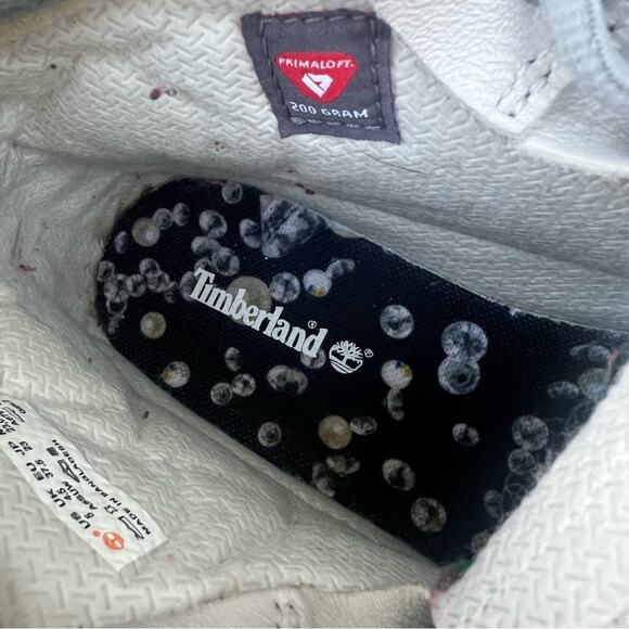 Timberland Metallic Gray Collar Waterproof Premium 6” Boots Girls Size 5 A5SUW - Picture 6 of 8